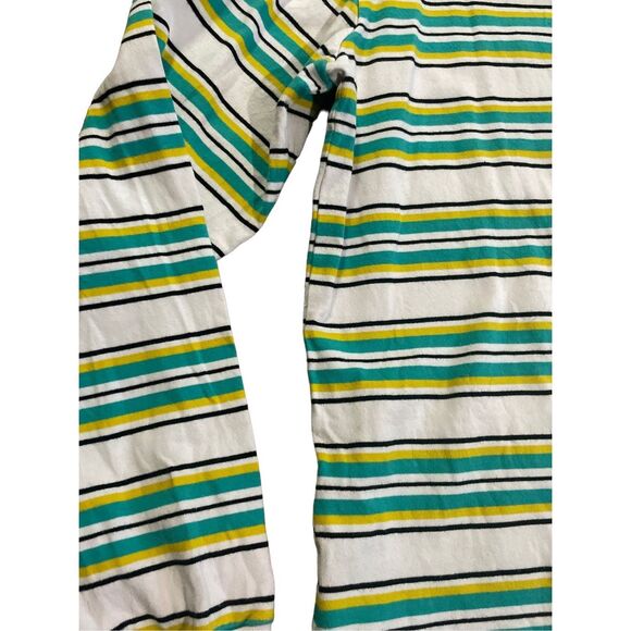 HUF Mens Pasadena Striped Long Sleeve T-Shirt - Teal/Yellow Sz M - Picture 4 of 10